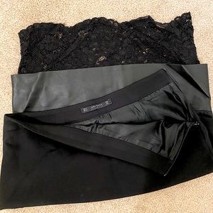 Zara Layered Black MIDI Skirt
